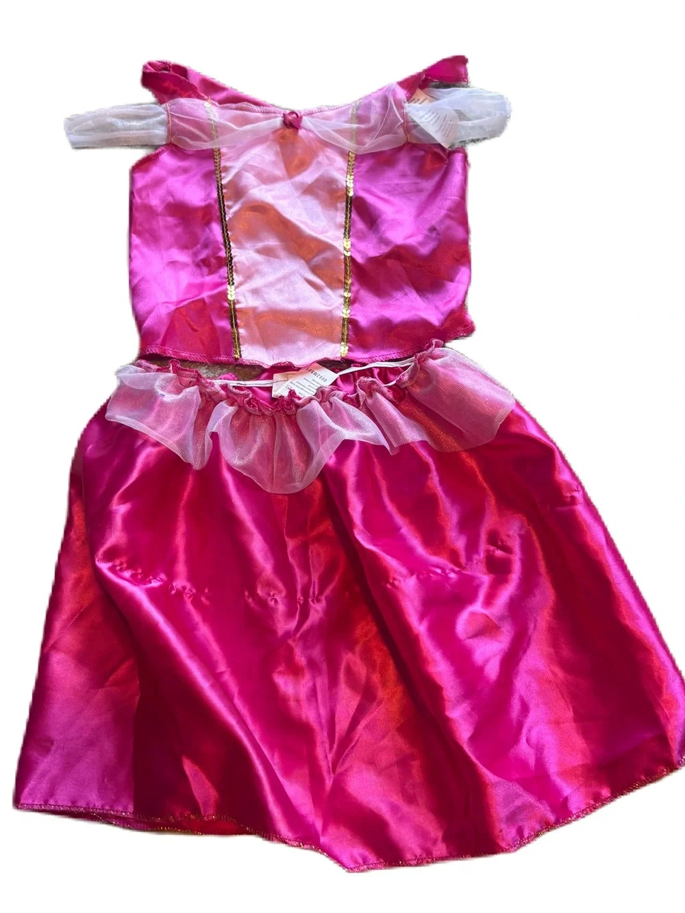 Disney Aurora 2 Piece Costume Dress Sz 4-6X Pink Sleeping Beauty Halloween